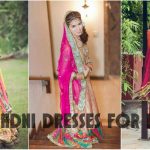 New Mehndi Dresses 2017 for Bride by Pakistani Designers